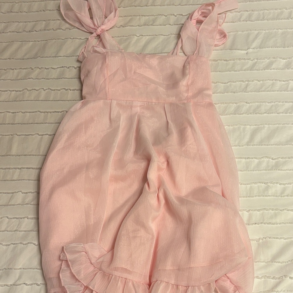 Pink Ruffle Dress - Picture 3 of 4